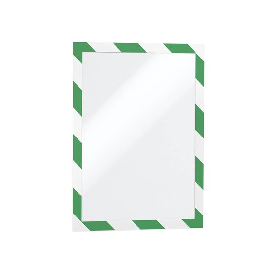 Durable Duraframe Security Self-Adhesive A4 Frame – Green/White (Pack of 2)
