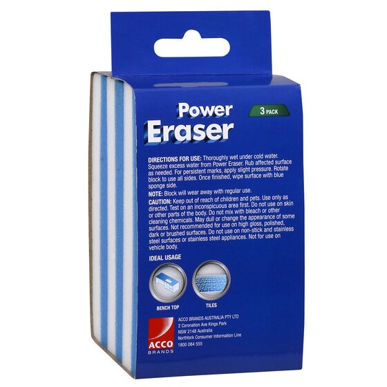 Northfork Power Eraser Pack of 3 – Melamine Foam Sponges for Tough Stains on Hard Surfaces