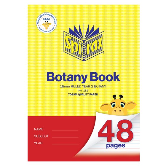 Spirax Botany Book A4 48 Pages – Year 2