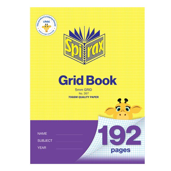 Spirax Grid Book A4 – 192 Pages, 5mm Fine Grid