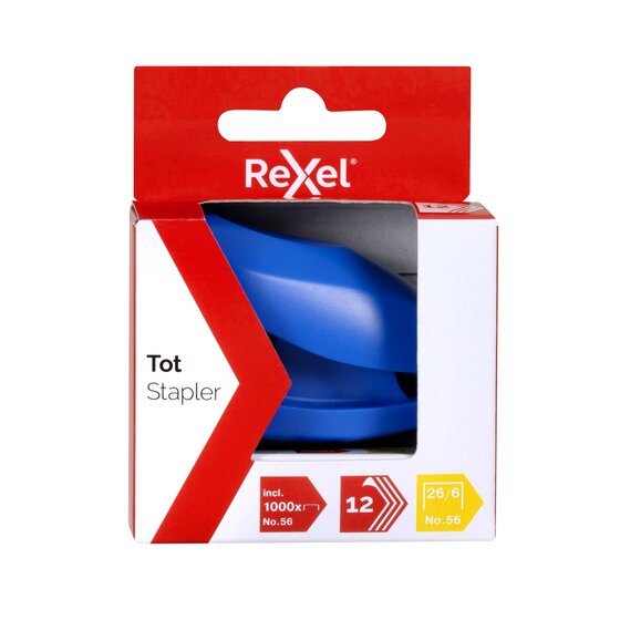 Rexel Tot Stapler Mini Blue – Compact Portable Desk Stapler