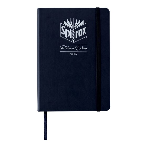 Spirax Platinum A5 Premium Dotted Journal – Jet with Silver Foil