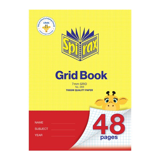 Spirax Grid Book A4 – 48 Pages, 7mm Grid
