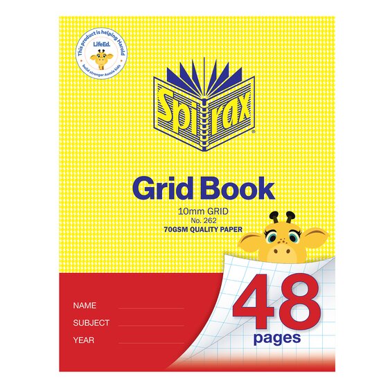 Spirax Grid Book 225x175mm | 48 Pages | 10mm Grid