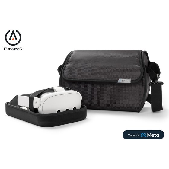 PowerA Travel Bag for Meta Quest 3 – Padded Carry Case with Removable Shoulder Strap