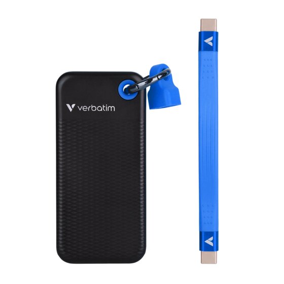 Verbatim Pocket SSD USB-C 3.2 Gen 2 | 2TB Portable Storage Drive – Black/Blue