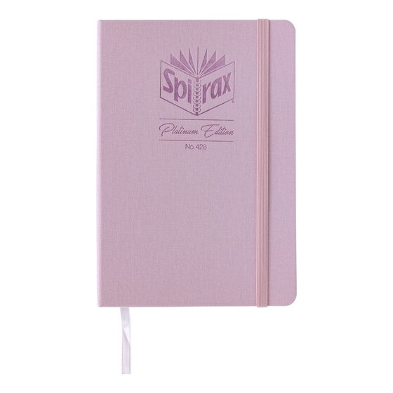 Spirax Platinum A5 Linen-Look Journal – Flamingo