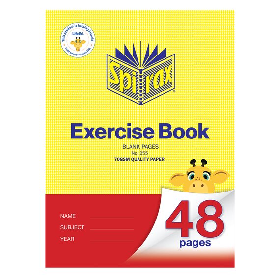 Spirax Exercise Book A4, 48 Pages, Blank