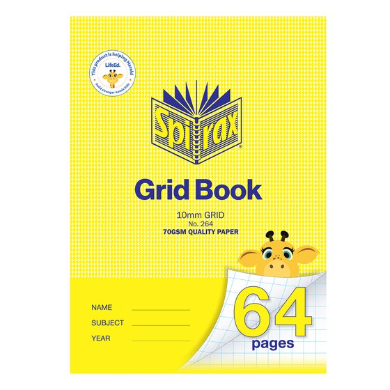 Spirax Grid Book 250 x 175 mm | 64 Pages | 10 mm Grid