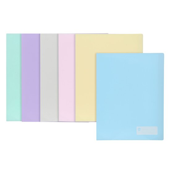 Marbig D/Book Fixed – A4, 20 Pockets, Pastel Assortment