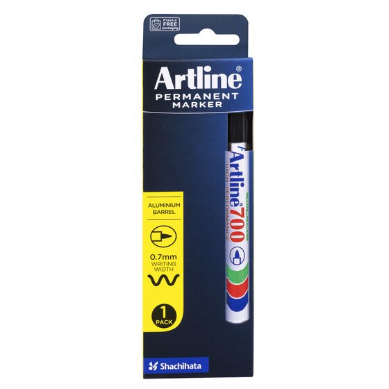 Artline 700 Permanent Marker – 0.7mm Bullet Nib, Black, Hard Stock