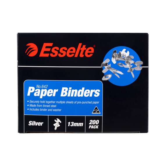 Esselte Paper Binders 13mm – Box of 200