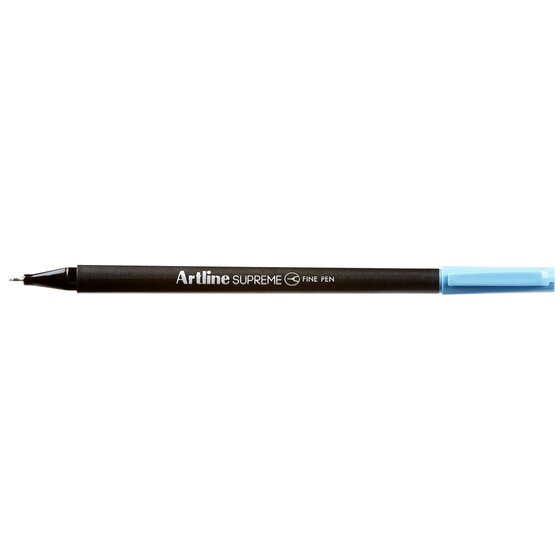 Artline Supreme Fineliner Pen 0.4mm – Light Blue | Water-Based Ink, No Bleed-Through, Smooth Glossy Grip