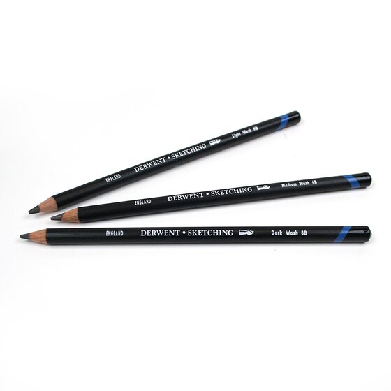 Derwent Watersoluble Sketching Pencil 4B – Dry Lines or Wet Washes, One Pencil