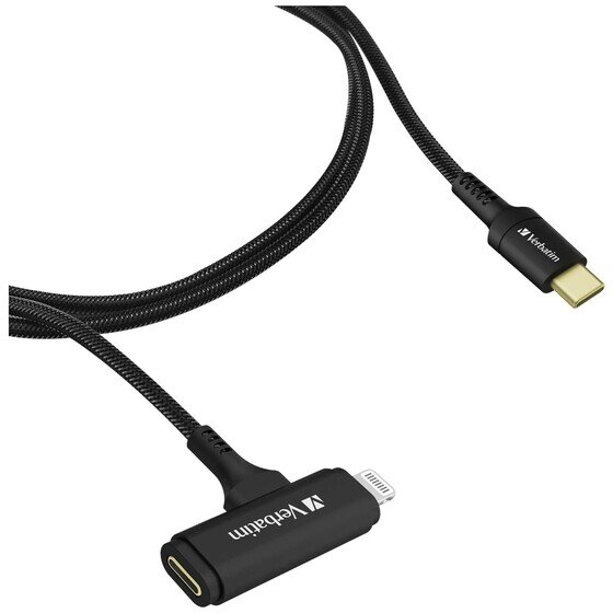 Verbatim 2-in-1 USB-C to Lightning & USB-C Cable 120cm