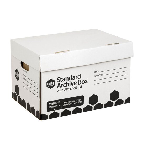 Marbig Enviro Archive Box with Attached Lid