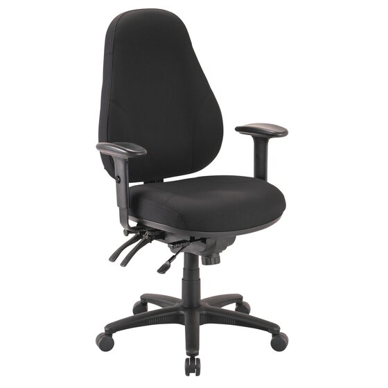 Buro Persona 24/7 Task Chair – Black Fabric | Heavy-Duty Multi-Shift Office Seating