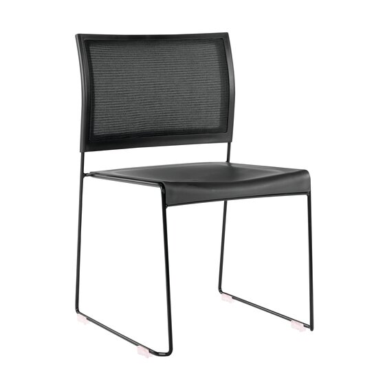 Buro Maxim Sled Chair – Mesh Back, Black Frame | Stacking Conference & Meeting Room Chair