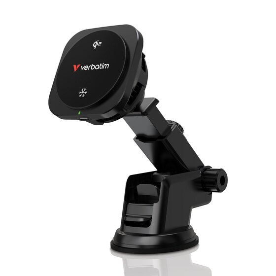 Verbatim Qi2 Charge 'n' Drive Magnetic Wireless Car Charger – Up to 15W