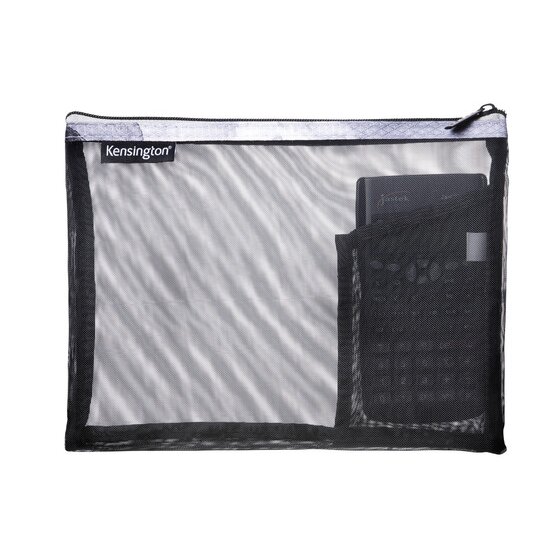 Kensington Mesh Storage Pouch – Black/Grey