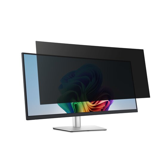 Kensington Privacy Screen for 34" Curved Monitors – +/-30° View Limiting, Frameless Tab Holders or Tape Install