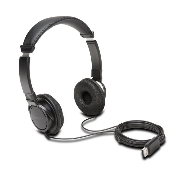 Kensington USB-A Hi-Fi Headphones – 40mm Drivers, Padded Foam Ears, Windows/Mac/Chromebook
