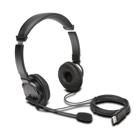Kensington USB-A Hi-Fi Headphones with Mic – Plug-and-Play for Windows, Mac & Chromebook