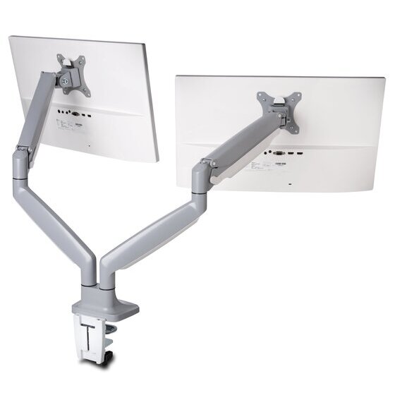 Kensington SmartFit One-Touch Dual Monitor Arm – Grey