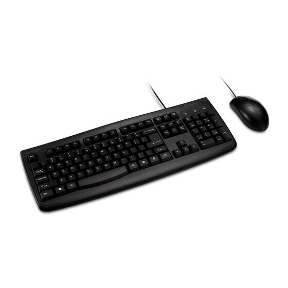 Kensington Pro Fit Washable Keyboard & Mouse Desktop Set – Full-Size, Wired USB