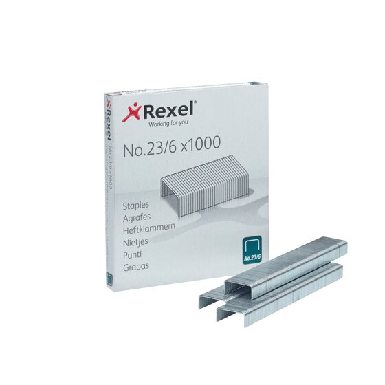 REXEL Staples 23/6mm – Box of 1000 | Precision Steel