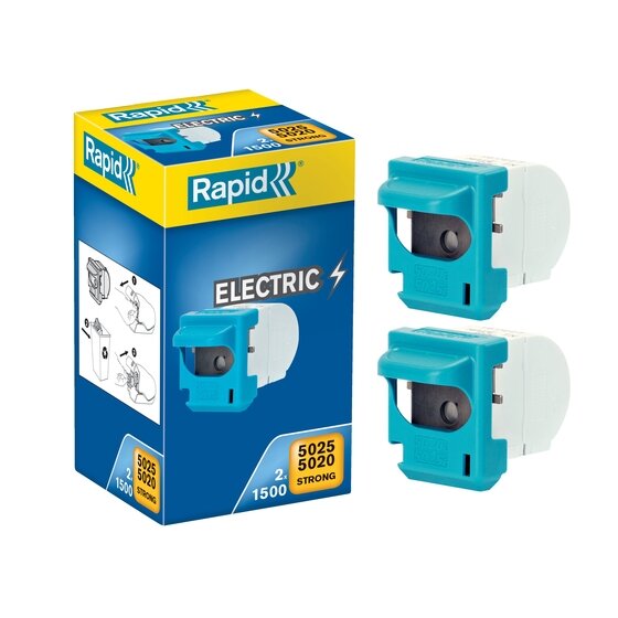 Rapid Staple Cartridge 1500pc x2 for 5025E & 5020E Electric Staplers