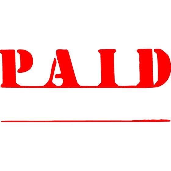 XSTAMPER CX-BN 1221 Pre-Inked PAID Stamp – Red, Re-Inkable