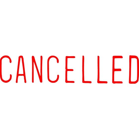 XSTAMPER CX-BN 1119 Cancelled Stamp – Red Ink, Pre-Inked & Re-Inkable