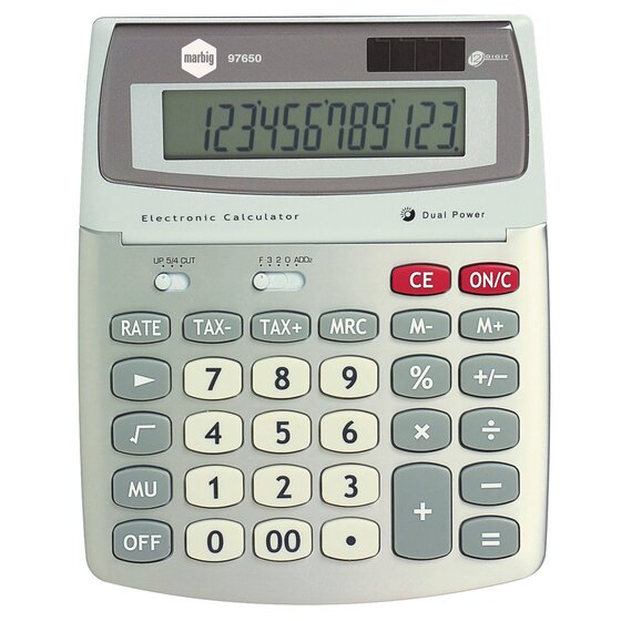 Marbig Desktop Calculator – 12-Digit Display with GST Function