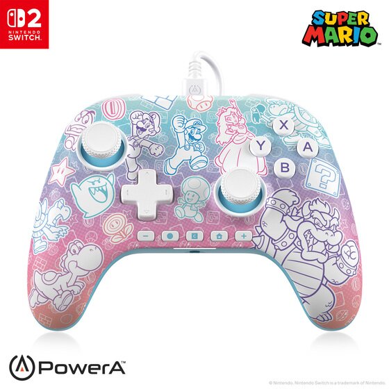 PowerA Advanced Wired Controller for Nintendo Switch 2 – Mushroom Kingdom