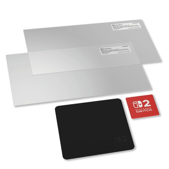 PowerA Screen Protector Kit for Nintendo Switch 2 – 2-Pack with Cleaning Cloth & Applicator
