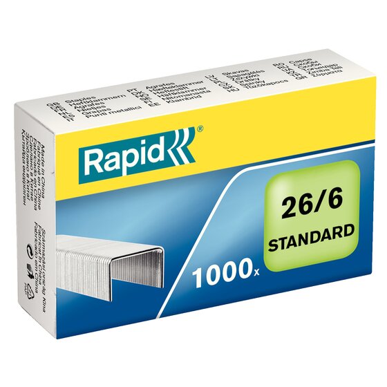 Rapid 26/6mm Strong Staples – Box of 1,000 (0173221)