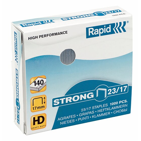 Rapid Strong Staples 23/17mm – Box of 1000 | Binds Up to 90 Sheets
