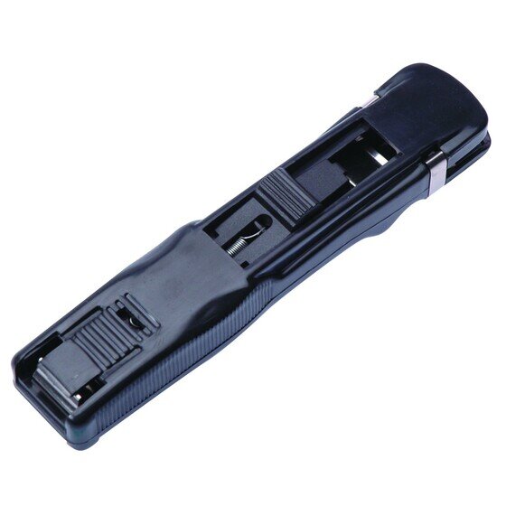 Esselte Nalclip Dispenser Small – 8 Steel Clips Black – Punch-Free Paper Fastening