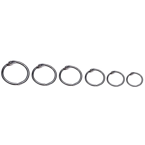 Esselte Hinged Rings No.2 – 63mm Metal Snap Rings, Box of 25