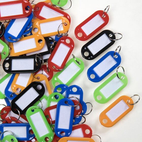 Esselte Key Tags Bag of 100 Assorted Colours