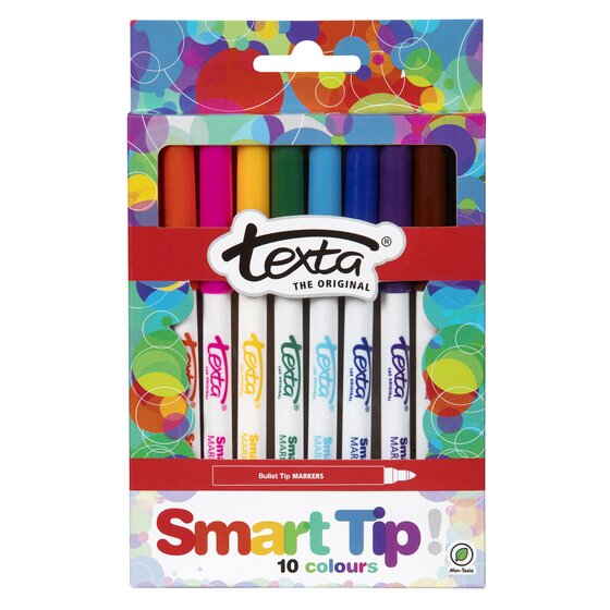 Texta Smarttip Colouring Marker Pack of 10 – Assorted Colours