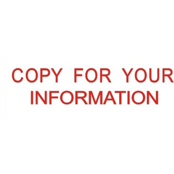 Deskmate Pre-Inked Office Stamp – Copy For Your Information (Red) | 100,000 Impressions