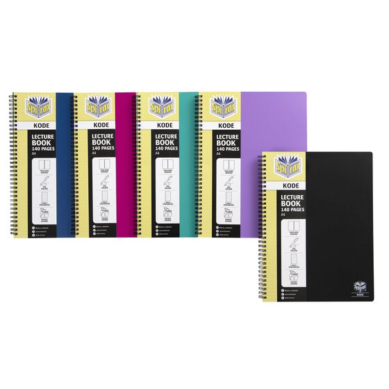 SPIRAX Kode A4 Lecture Book P968 – Wire-Bound, Protective Cover | School & Office Note-Taking