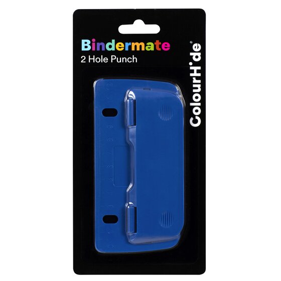ColourHide Bindermate 2-Hole Punch – Classic Blue | Fits ColourHide Binders