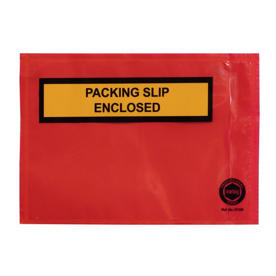 Marbig Professional Pack Slip Envelope – Red 165×115mm (Box of 1000)
