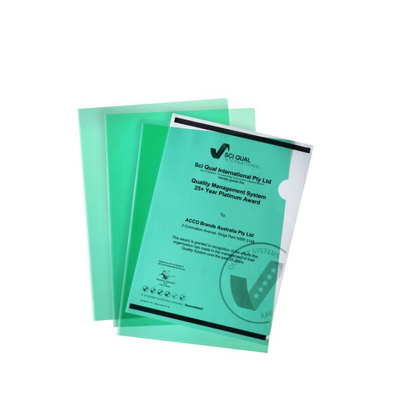 Marbig Ultra File – A4 Letter Files, Green, Pack of 10