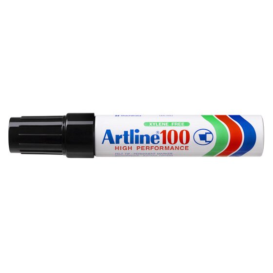 ARTLINE 100 Permanent Marker – 12mm Chisel Nib, Black