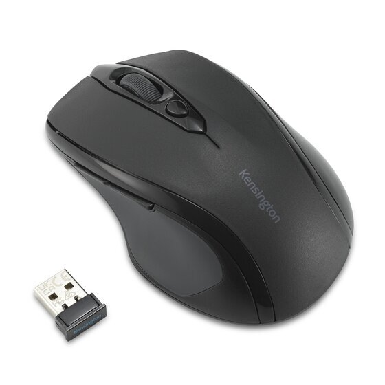 Kensington MY310 EQ Wireless Mid-Size Mouse Black – Ergonomic, Built-in Dongle Storage