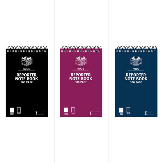 SPIRAX Kode 956 Reporter Notebook – 300 Pages, Twin Wire Binding, Top Opening